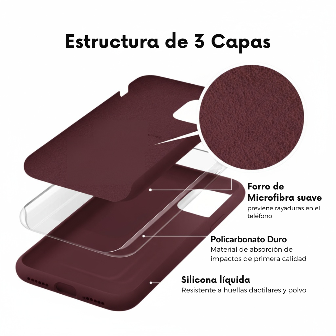 Silicone Cover de iPhone Vinotinto