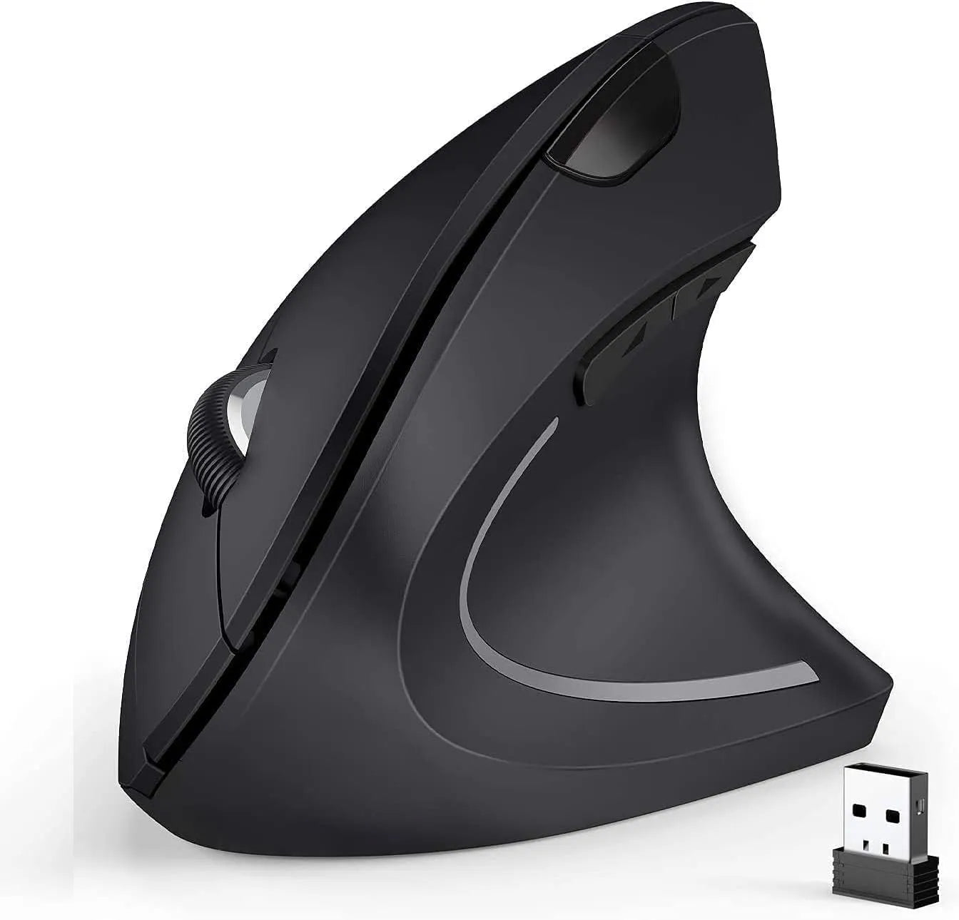 Mouse Inalámbrico Ergonómico – USB, Diseño Antifatiga para Laptop y PC