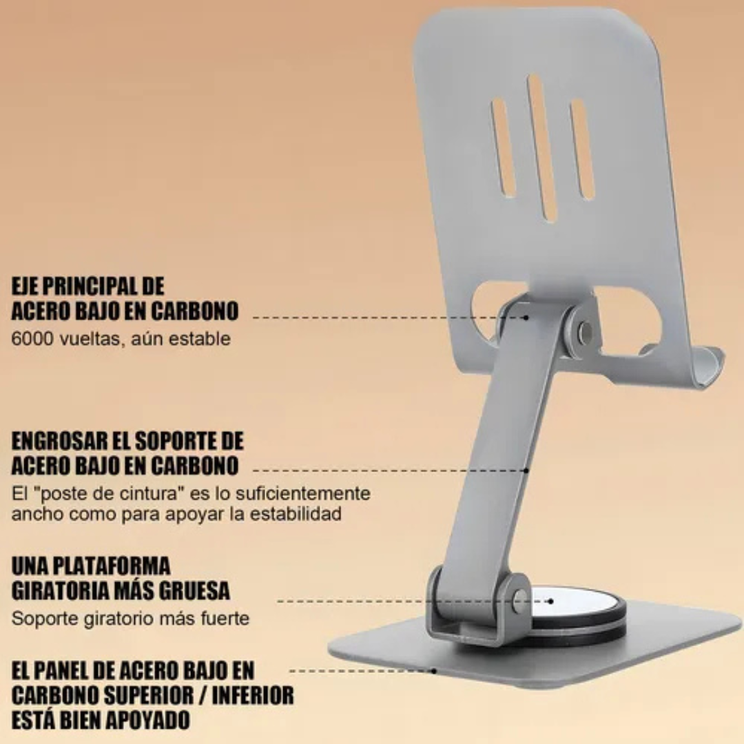 Stand de Mesa de Metal para Celular y Tablet – Soporte Ajustable y Estable