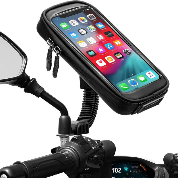 Holder para Motocicleta – Soporte Ajustable para Celular en Retrovisor