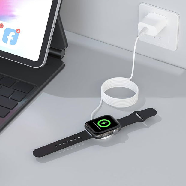 Cargador para Apple Watch con Cable Tipo C – Rápido y Seguro