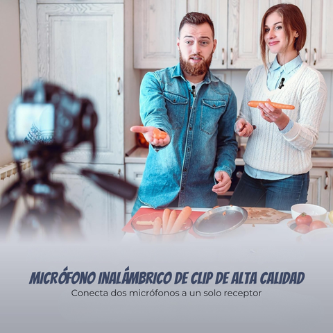Micrófono de Solapa Inalámbrico – Compatible con Tipo C y iPhone