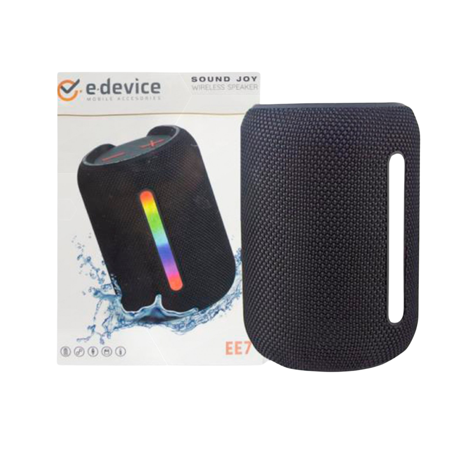 Parlante Bluetooth Portátil e-device EE7 – Sonido Potente, 6h de Música