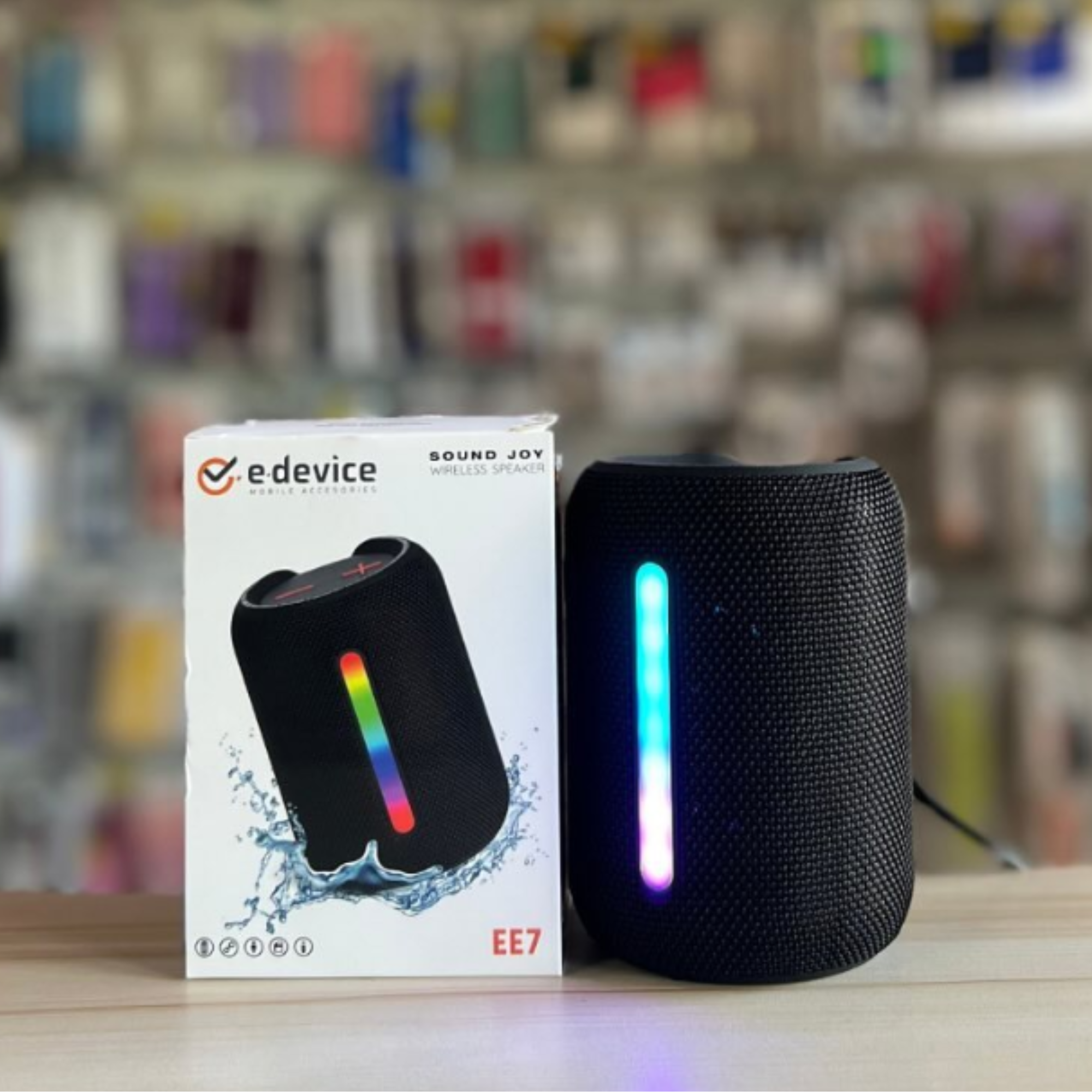 Parlante Bluetooth Portátil e-device EE7 – Sonido Potente, 6h de Música
