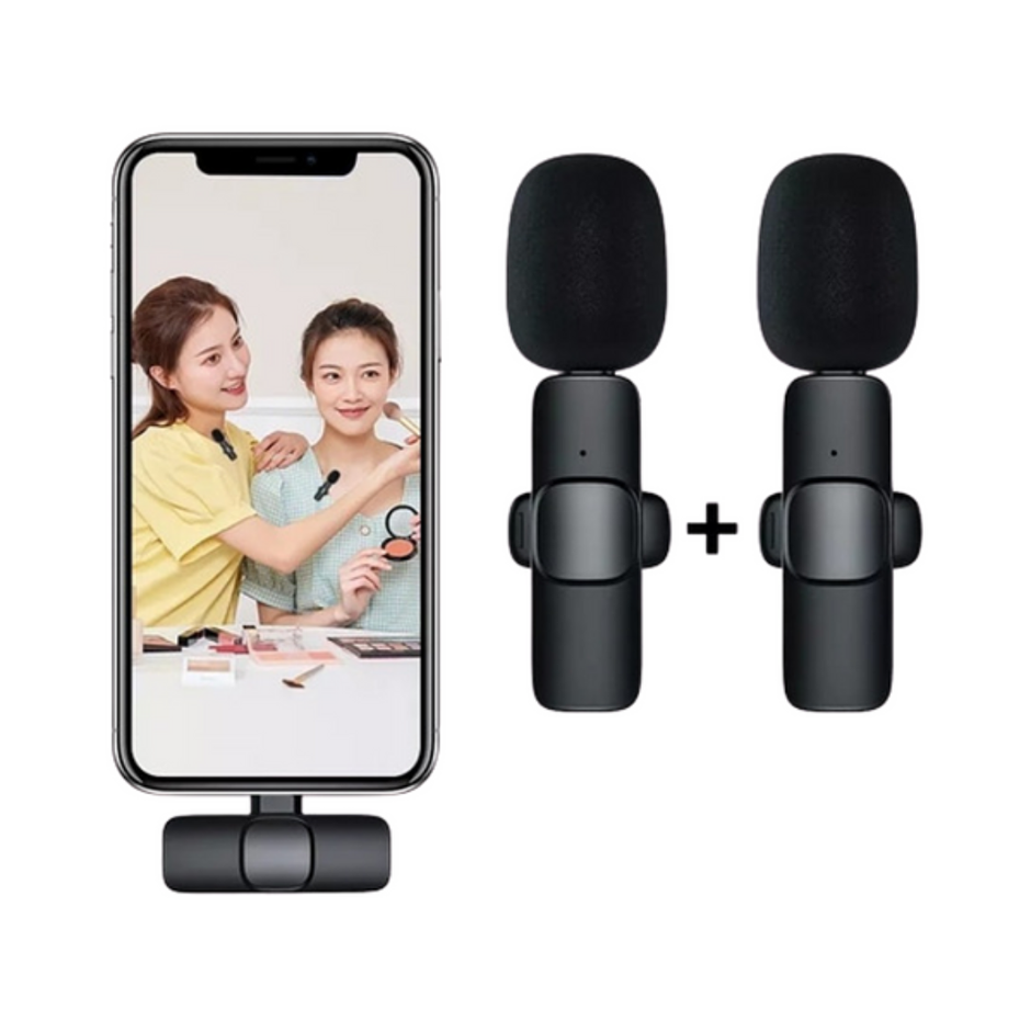 Micrófono de Solapa Inalámbrico – Compatible con Tipo C y iPhone