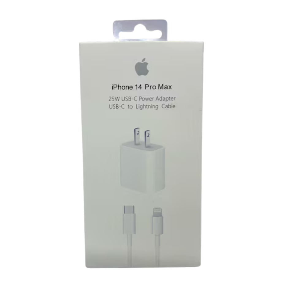Cargador iPhone 25W con Cable Tipo C a Lightning – Carga Súper Rápida