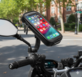 Holder para Motocicleta – Soporte Ajustable para Celular en Retrovisor