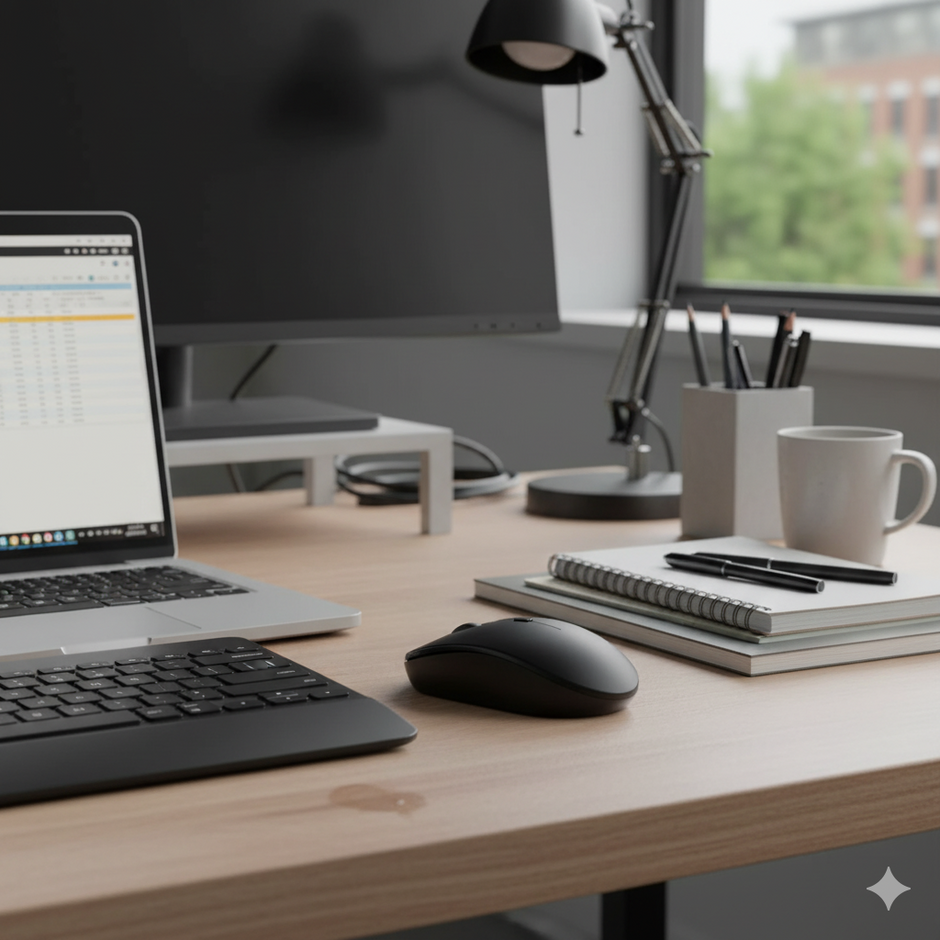 Mouse Inalámbrico – Conexión USB, Precisión y Comodidad para Laptop y PC