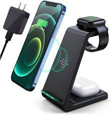 Base de Carga 3 en 1 Inalámbrica 15W para iPhone, Apple Watch y AirPods